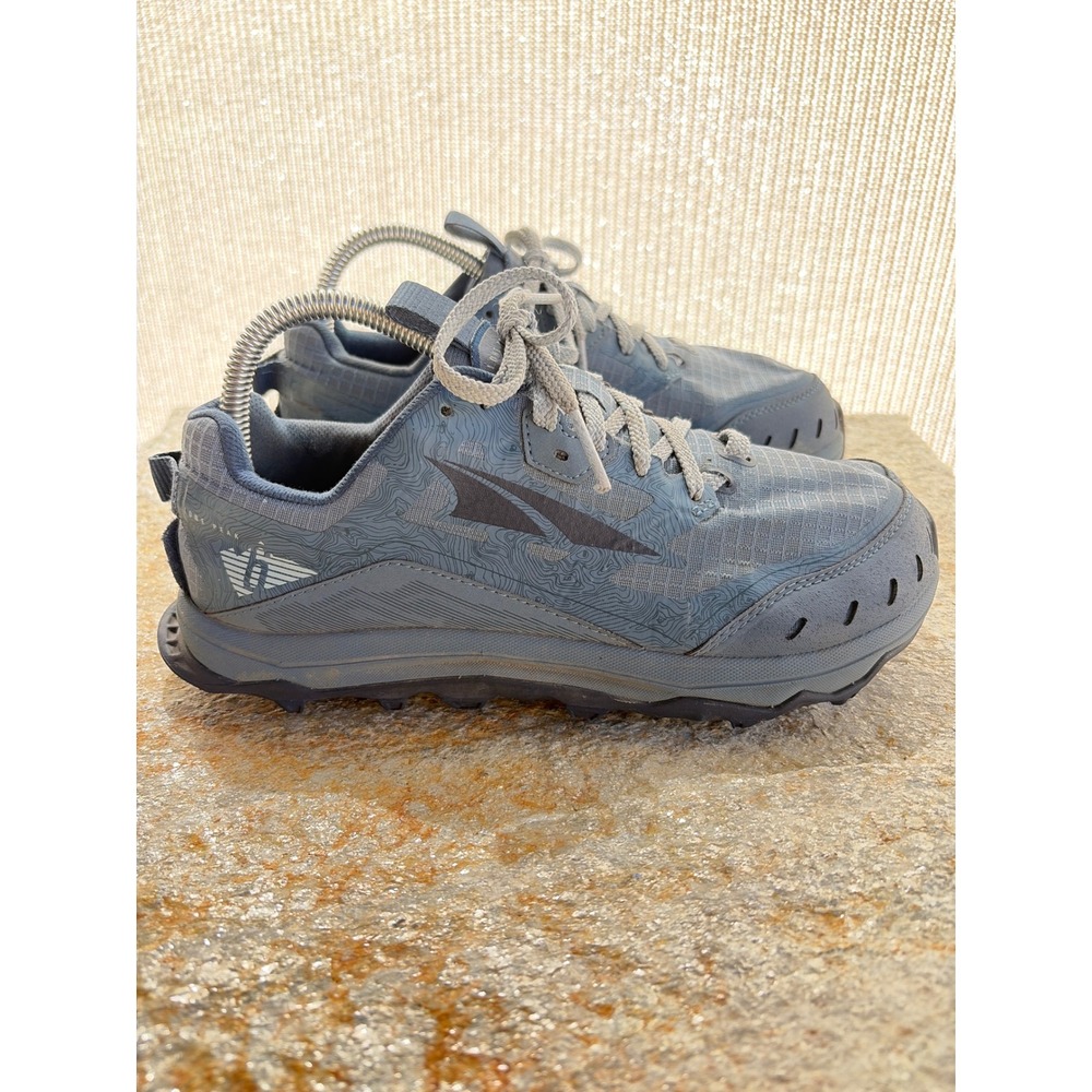 Altra Lone Peak 6 Trail Running Shoes Blue Topo AL0A548J446 Womens 7.5 Wide
